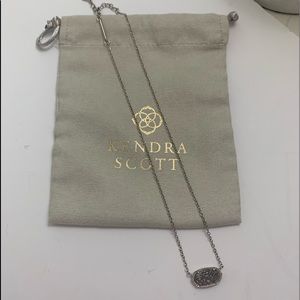 Kendra Scott Pewter Druzy necklace